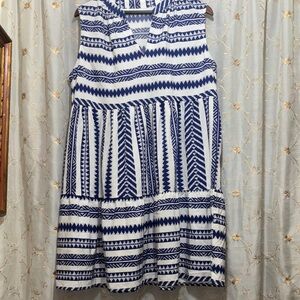 Cupshe Blue and White Maxi Dress